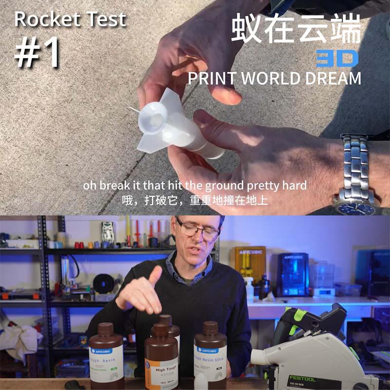 Antinsky High Tough Resin Remains Intact Even Under Rocket Test Conditions