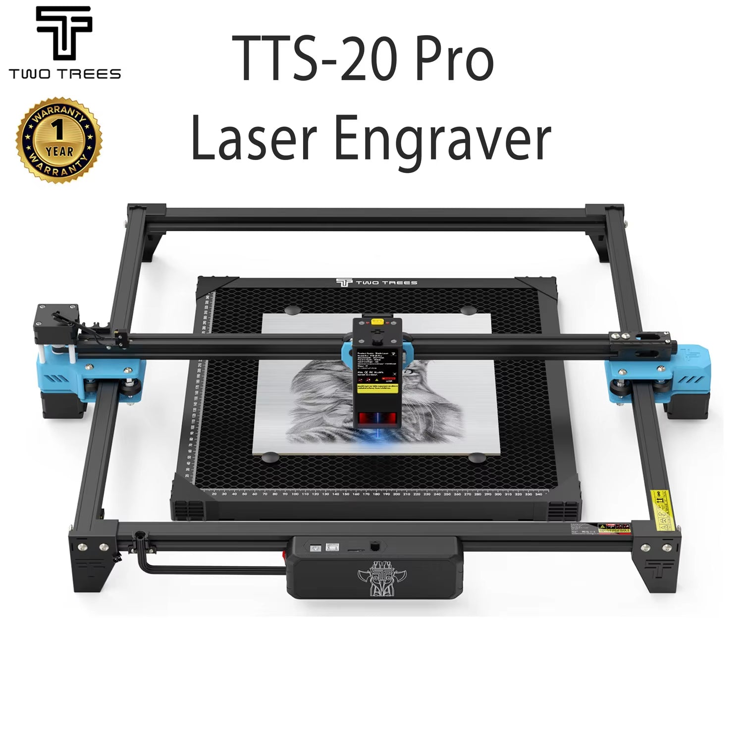 TwoTrees TTS-20 Pro CNC Metal Laser Engraver Support Offline Control Laser Cutter Leather Wood Acrylic Tools with Limit Switch