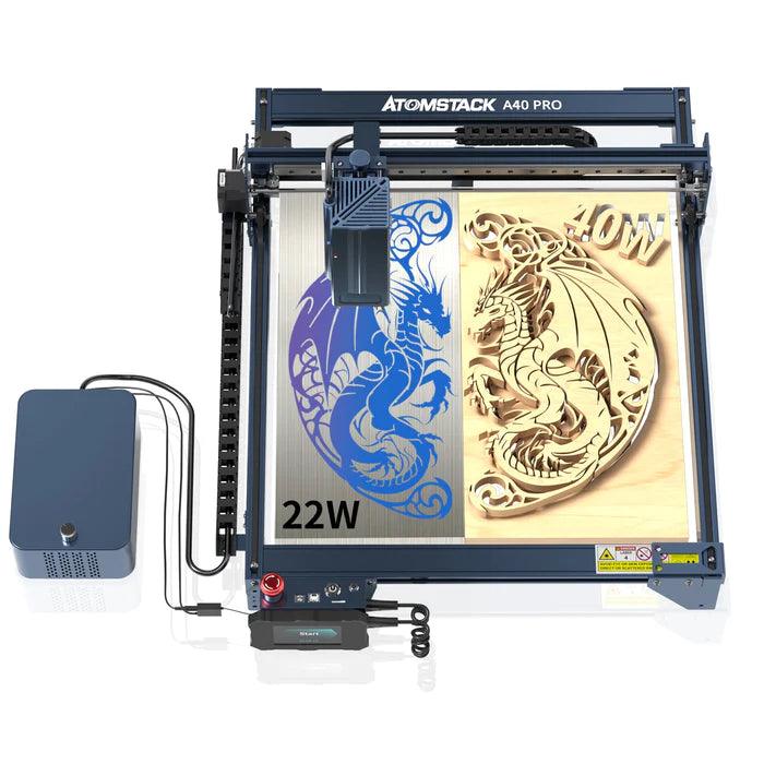 AtomStack A40 Pro 210W Laser Machine Equiped with F30 Pro Air Assist Kit - Antinsky3d