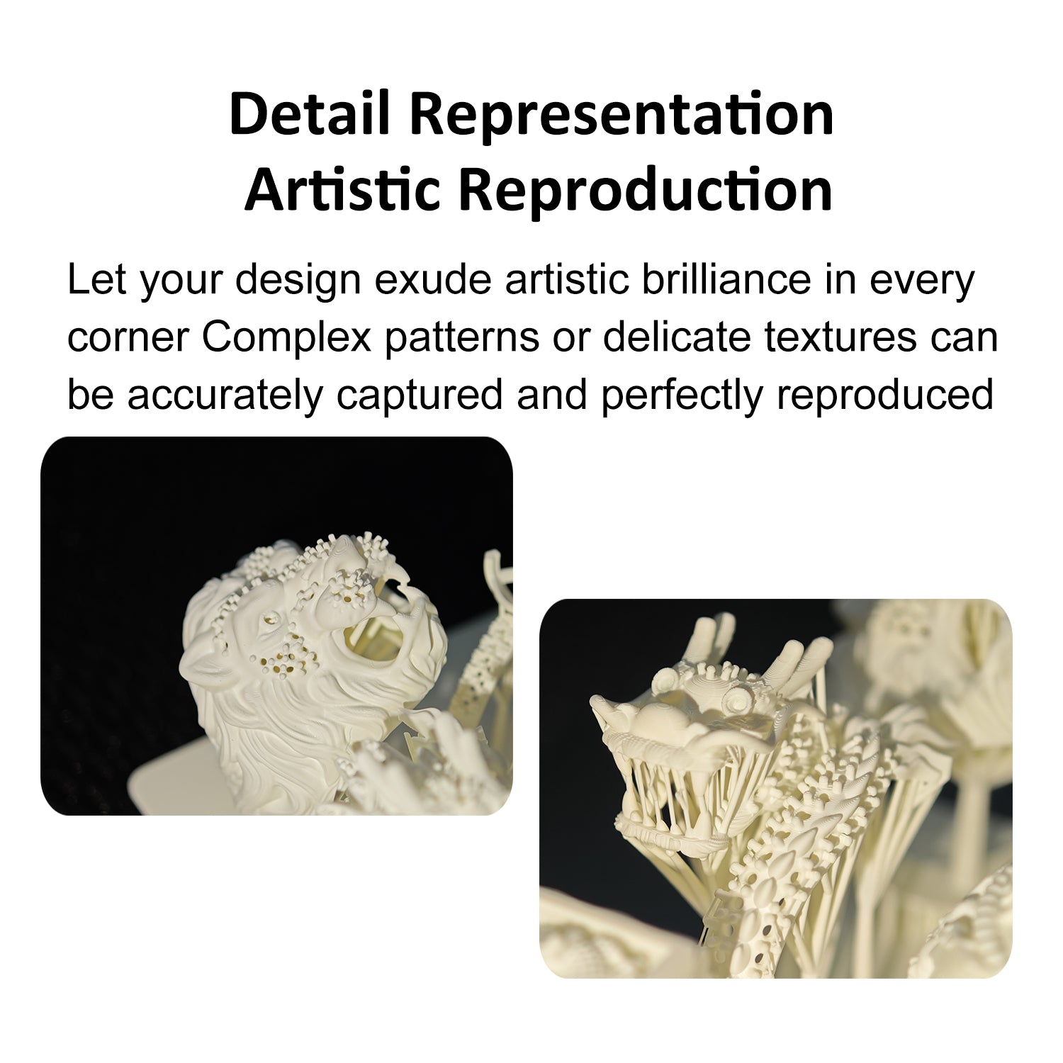 Antinsky W80 Castable Jewellery Resin for DLP LCD UV-Curing 405nm Resin 3D Printer High Wax 80% Easy to Print Use and Burn High Resolution Making jewelries and Metal Parts Black 0.5KG