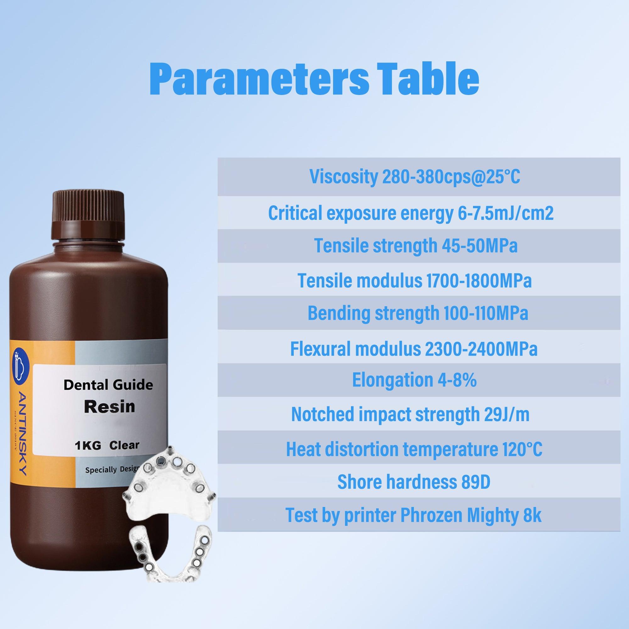 Antinsky Dental Guide resin for DLP LCD resin 3d printer 405nm 1kg High precision and low shrinkage High Temperature - Antinsky3d