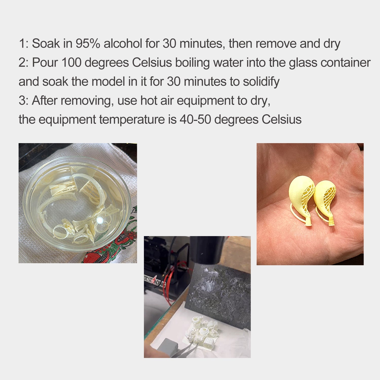 Antinsky W80 Castable Jewellery Resin for DLP LCD UV-Curing 405nm Resin 3D Printer High Wax 80% Easy to Print Use and Burn High Resolution Making jewelries and Metal Parts Black 0.5KG