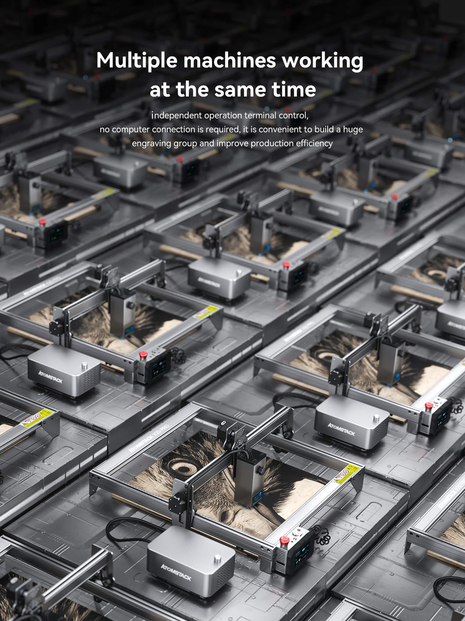 Atomstack X20 Pro 130W Quad-Laser Engraving And Cutting Machine Built-In Air Assist System - Antinsky3d