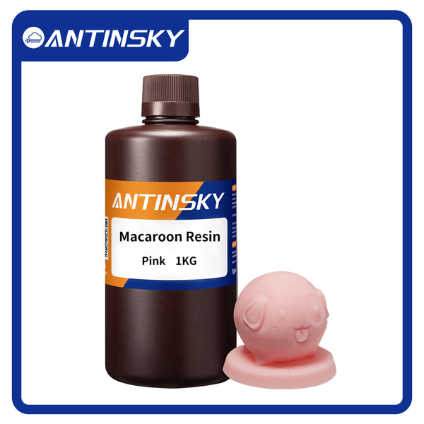 Antinsky Macaroon Resin for UV Curing 405nm Photopolymer LCD DLP 3D Printing Resin High Precision Low Shrinkage Excellent Fluidity Fast Print Low Odor High Hardness 1KG
