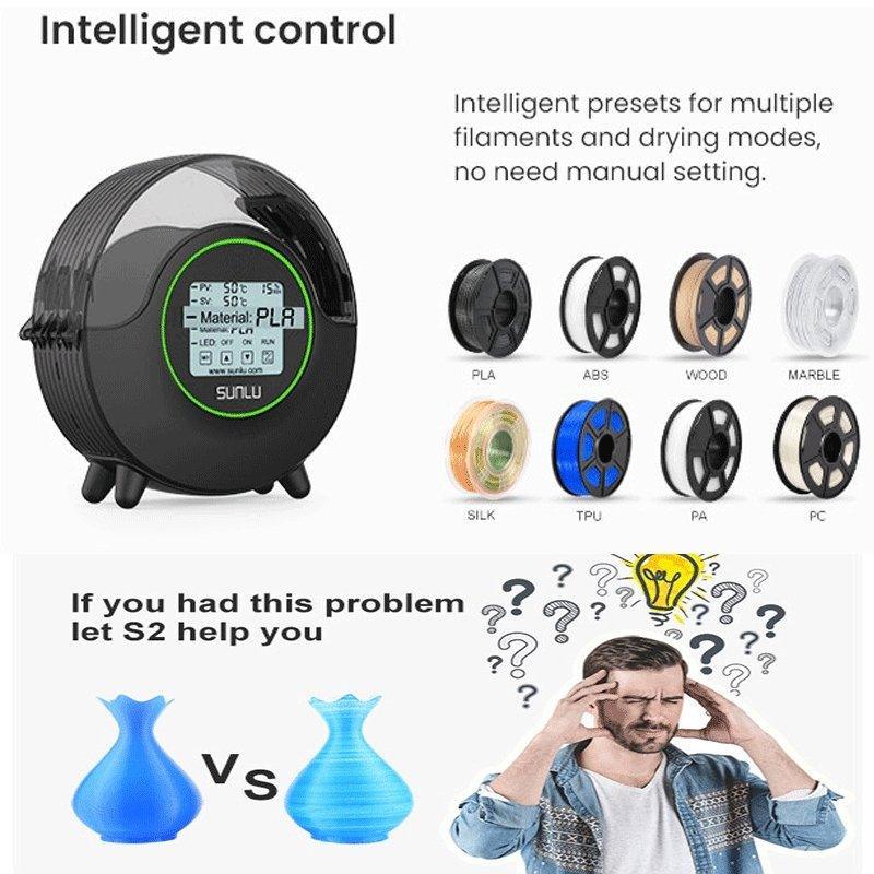 2022 New SUNLU S2 FilaDryer Dry Box with 360° Embracing Heating Storage Keeping Filament 3D printer Dryer - Antinsky3d