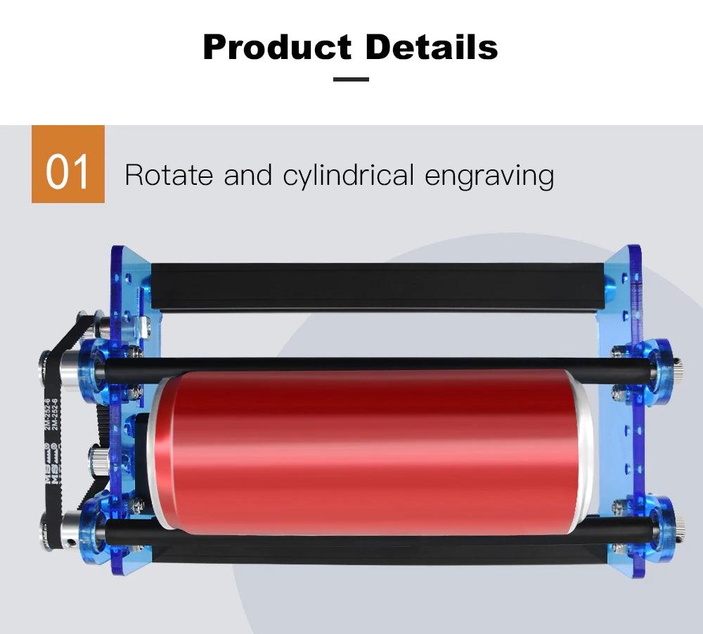 Twotrees Laser Rotary 3D Printer Laser Engraving machine Y-axis Co2 with high-quality metal for Engraving machine - Antinsky3d