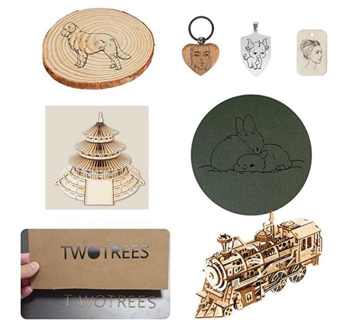 Twotrees Engraving Material Kit Laser Engrave Material Wooden Sheet Customized Logo for DIY kit Carving CNC Laser Engraving - Antinsky3d