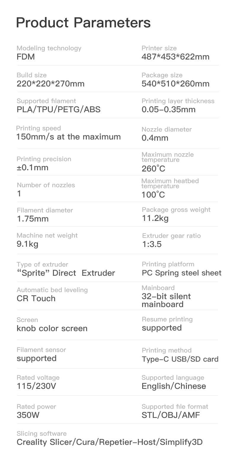 CREALITY Ender 3 S1 3D Printer 220*220*270mm Dual-Gear direct drive Extruder Dual Z-Axis CR Touch Automatic Bed Leveling ender-3 s1 - Antinsky3d