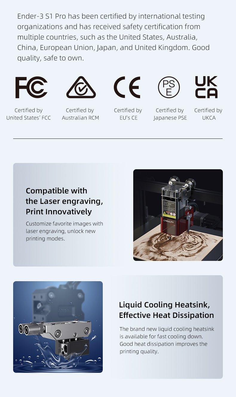 CREALITY Ender 3 S1 pro 3D Printer 220*220*270mm Dual-Gear direct drive Extruder Dual Z-Axis CR Touch Automatic Bed Leveling ender-3 s1 pro - Antinsky3d