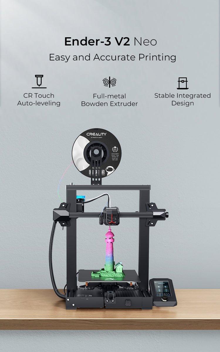 Official Creality Ender 3 V2 Neo 3D Printer, Upgrade from Ender 3 V2 with  CR Touch Auto Leveling Kit, PC Steel Printing Platform, Metal Bowden