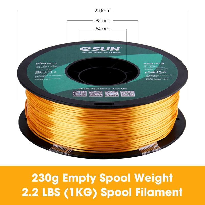 ESUN eSilk-PLA Metal Filament with virgin materials NO harm and environment for 3D indoor printing - Antinsky3d