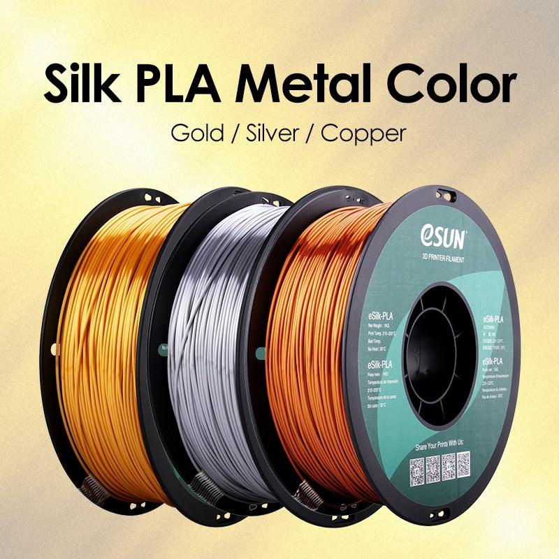 ESUN eSilk-PLA Metal Filament with virgin materials NO harm and environment for 3D indoor printing - Antinsky3d