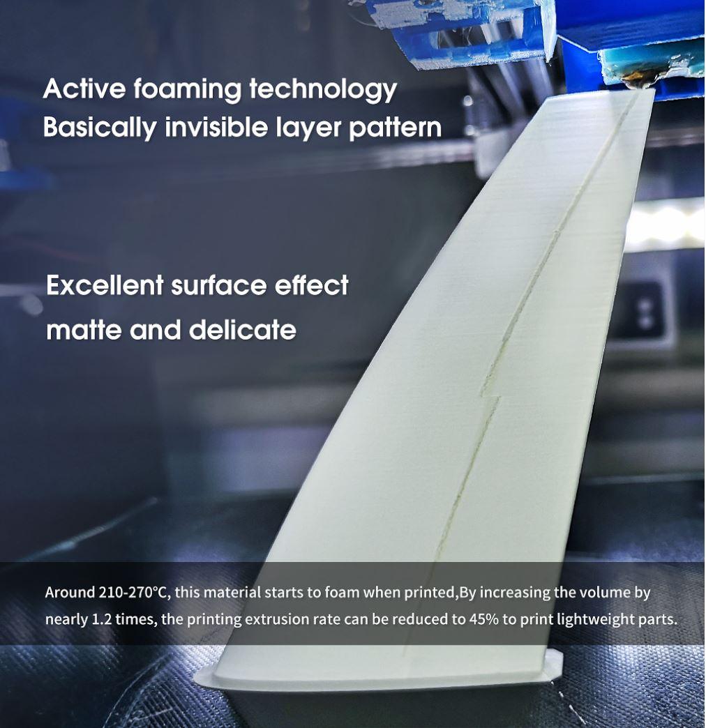 eSUN ePLA-LW 3D Printer Filament 1.75mm 1KG 2.2LBS PLA-LW Light Weight foam Material for 3D Printer aircraft US EU AU stock free shipping - Antinsky3d