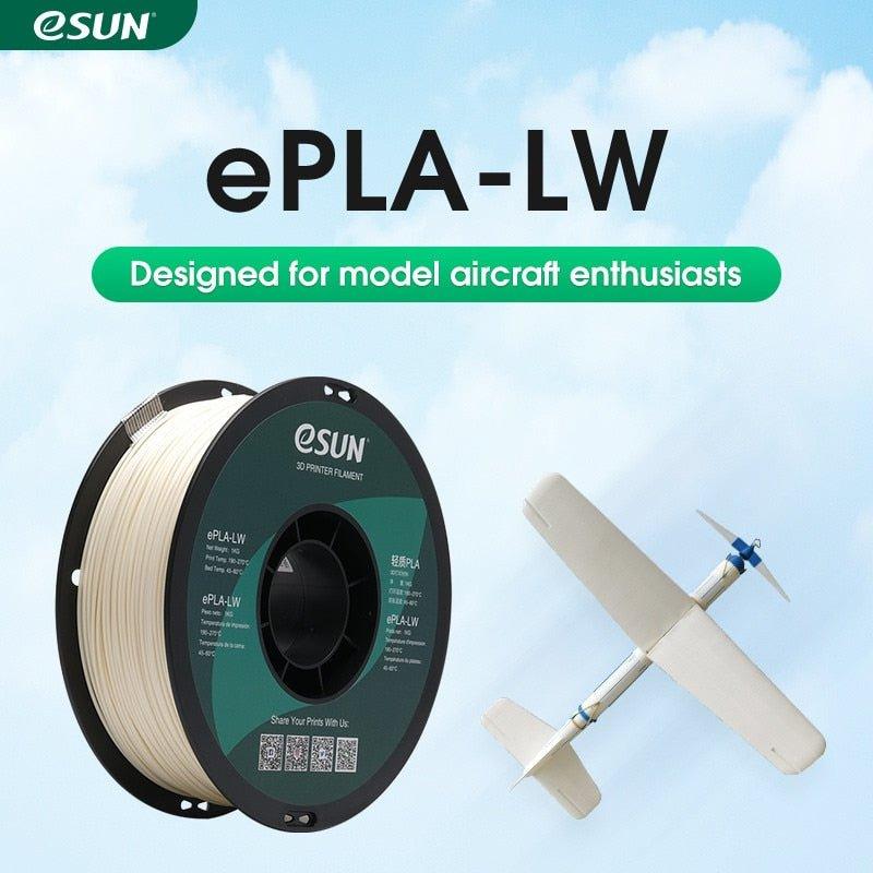 eSUN ePLA-LW 3D Printer Filament 1.75mm 1KG 2.2LBS PLA-LW Light Weight foam Material for 3D Printer aircraft US EU AU stock free shipping - Antinsky3d