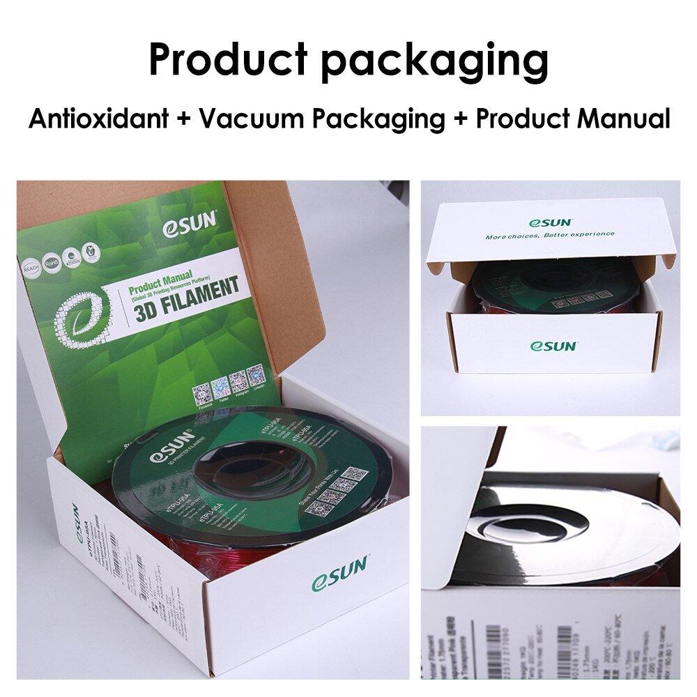 eSUN Flexible TPU Filament 1.75mm 1kg TPU 95A 3D Printer Filament 3D Printing Material for 3D Printers and 3D Pen - Antinsky3d