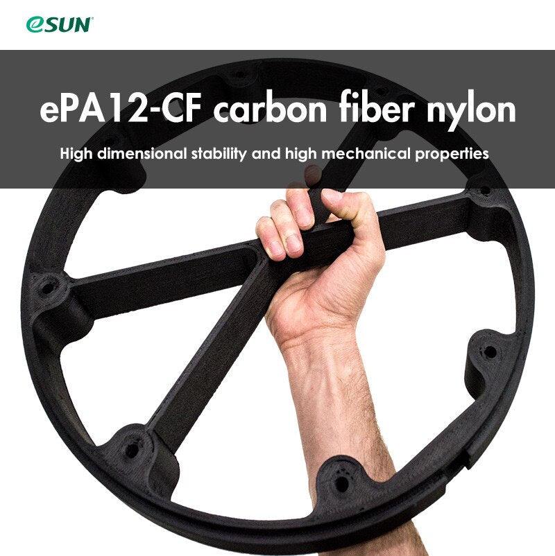 eSUN Nylon 12 carbon fiber ePA-12CF Filament 1.75mm 3D Printer Filament 1KG 2.2LBS 3D Printing Filament for 3D Printer - Antinsky3d