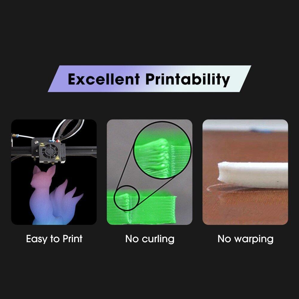 eSUN PLA Luminous-Rainbow eStars-PLA Filament 1.75mm 1KG Spool Glow in the Dark Pla Luminous 3D Printing Filament for 3D Printer - Antinsky3d