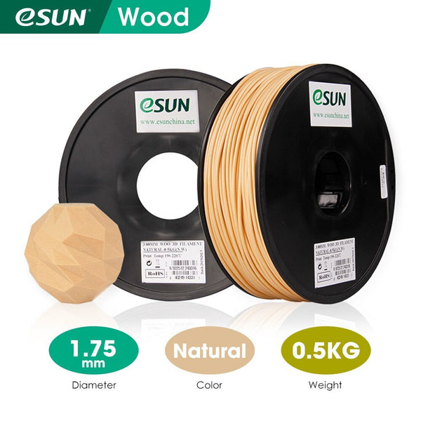 eSUN Wood PLA Filament 1.75mm 0.5KG (1.1 LBS) Spool Wood PLA 3D Printer Filament 3D Printing Filament for 3D Printers - Antinsky3d