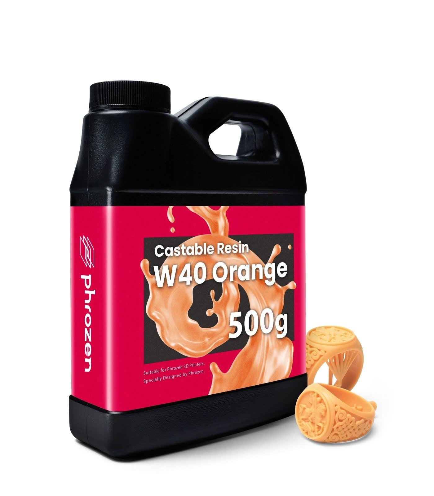 Phrozen Castable Resin W40 Orange 500g for resin 3D Printer LCD 3d printer uv 405nm - Antinsky3d