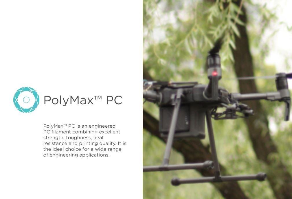 Polymaker polymax Tough PC Filament 1.75mm 0.75kg Polycarbonate Filament Tough & High Heat Resistance - Antinsky3d