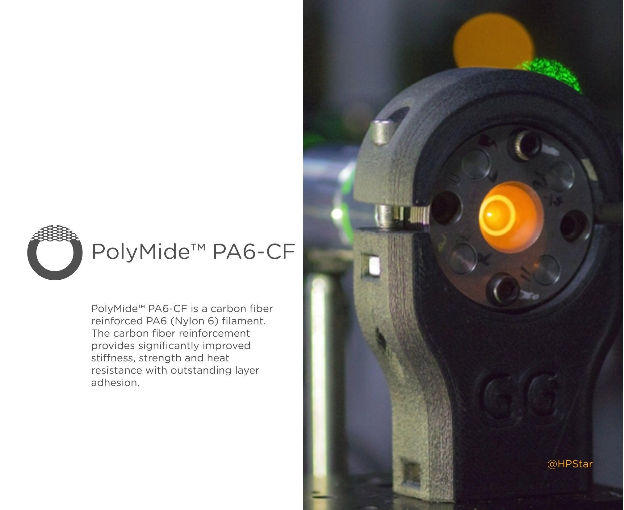 Polymaker PolyMide PA6-CF Warp Free Nylon Carbon Fiber Filament 1.75mm 500g Spool - 3D Printer Filament - Antinsky3d