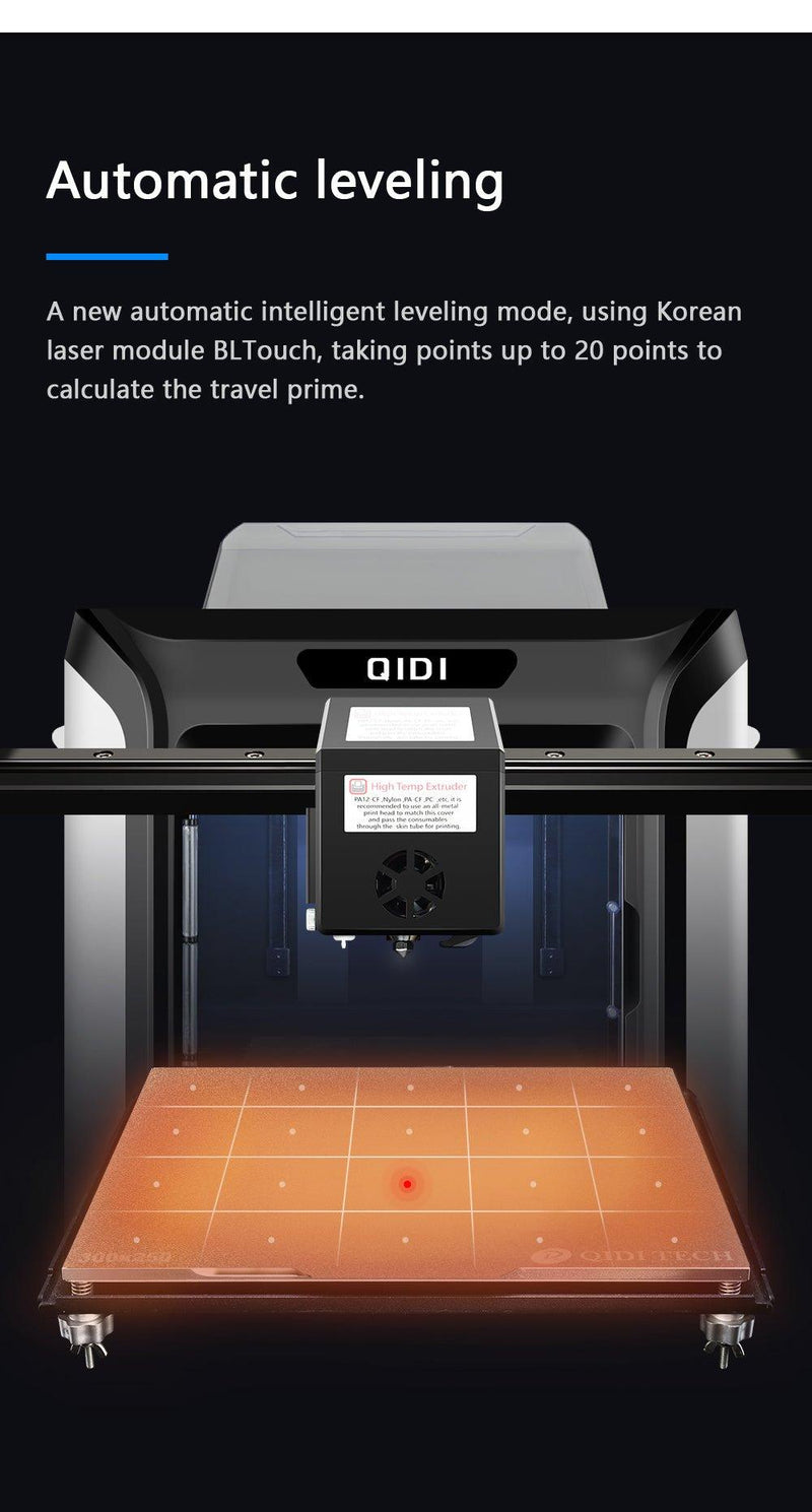 QIDI TECH X-CF Pro Industrial 3D Printer, Print Carbon Fiber&Nylon with QIDI Fast Slicer, Automatic Intelligent Leveling - Antinsky3d