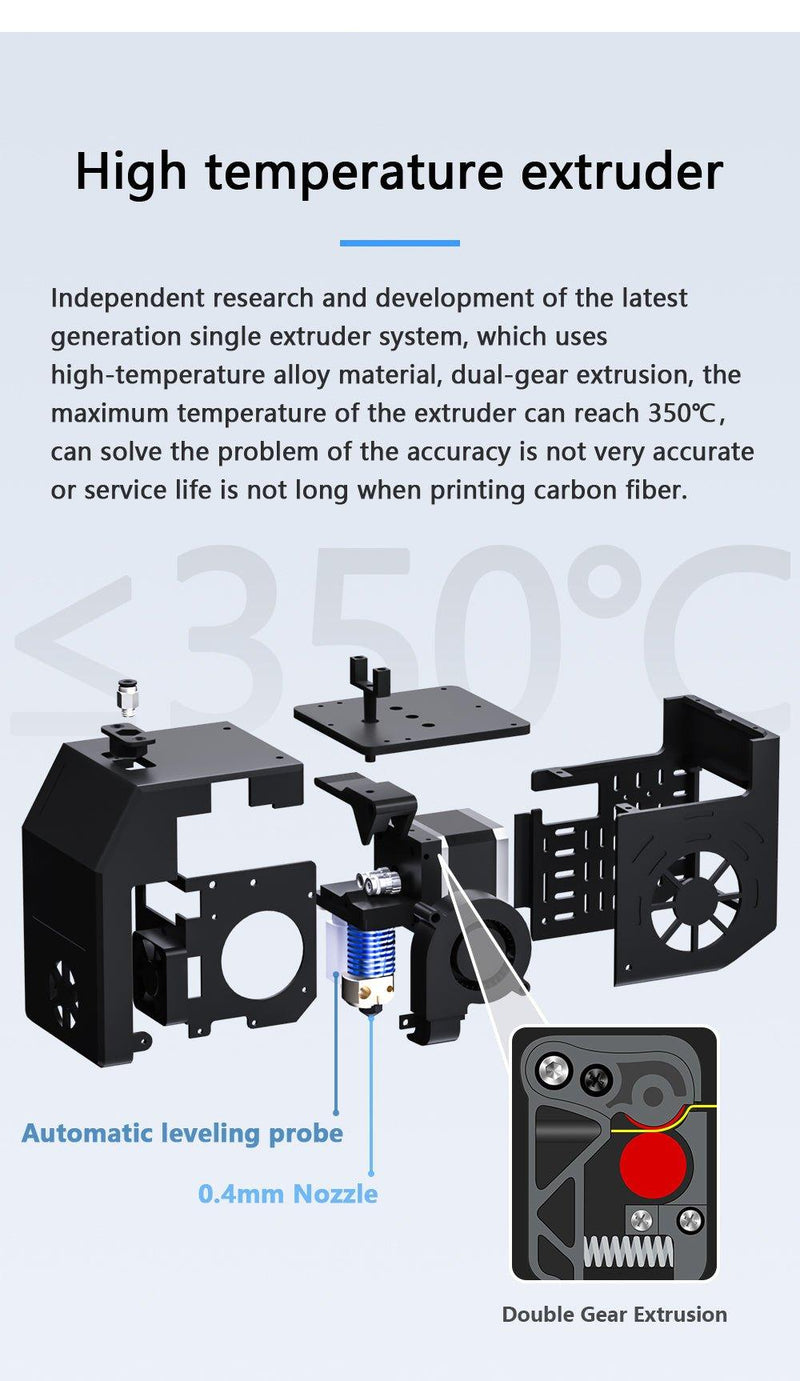 QIDI TECH X-CF Pro Industrial 3D Printer, Print Carbon Fiber&Nylon with QIDI Fast Slicer, Automatic Intelligent Leveling - Antinsky3d