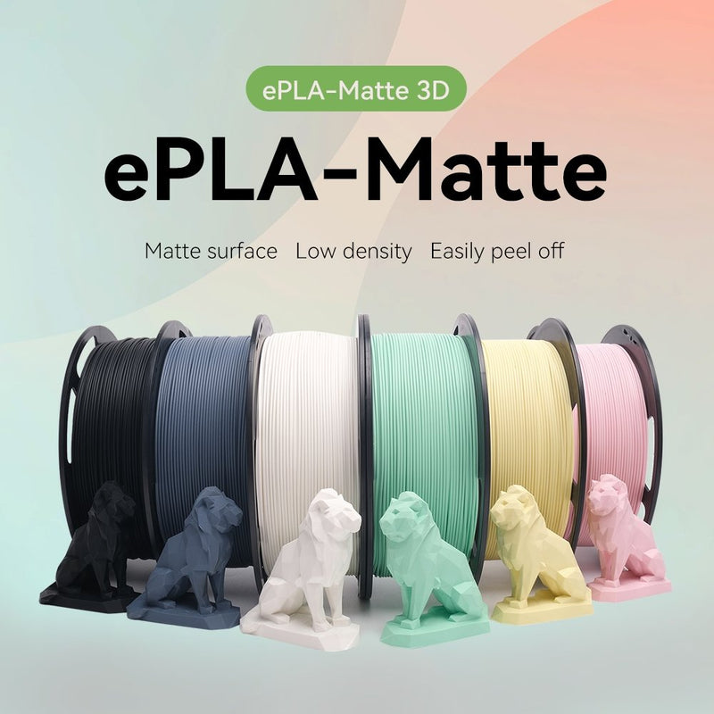 ESUN matte PLA (ePLA-MATTE) adds new colors - lake blue, khaki, rainbow - Antinsky3d