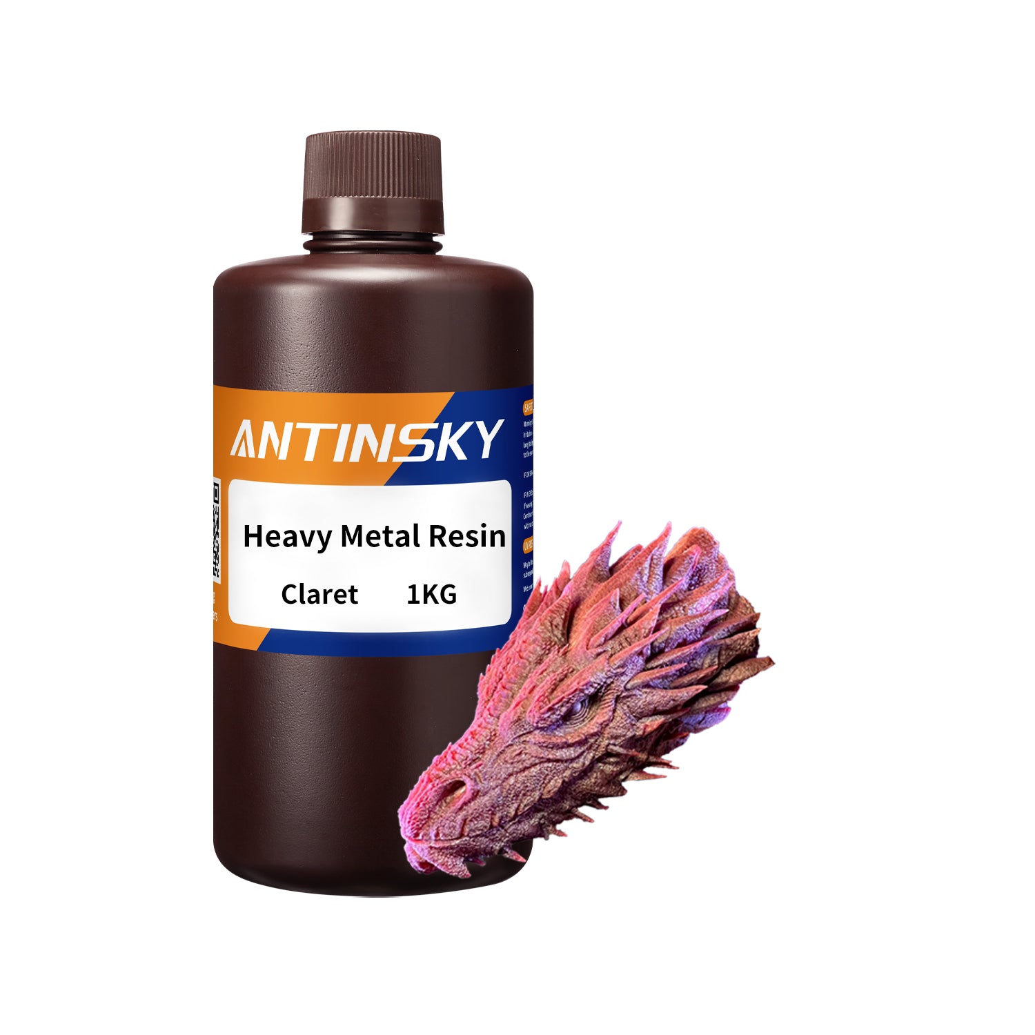 Antinsky Heavy Metal Resin 3D Printer UV-Curing Resin 405nm Photopolymer for LCD/DLP High Precision Low Shrinkage Fast Curing Epic Feeling Unique Metallic 1KG