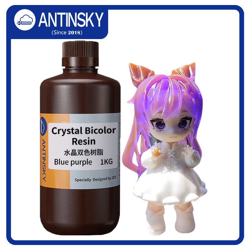 Antinsky Crystal Bicolor Resin 1KG with High Speed Printing