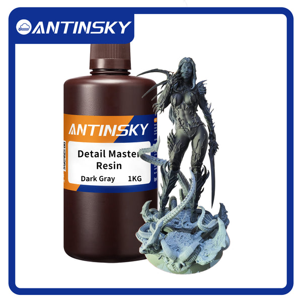 Antinsky Detail Master Resin for UV-Curing 405nm 3D Printer Resin for LCD DLP Standard Photopolymer High Precision Low Shrinkage High Speed Curing High Elongation 1KG