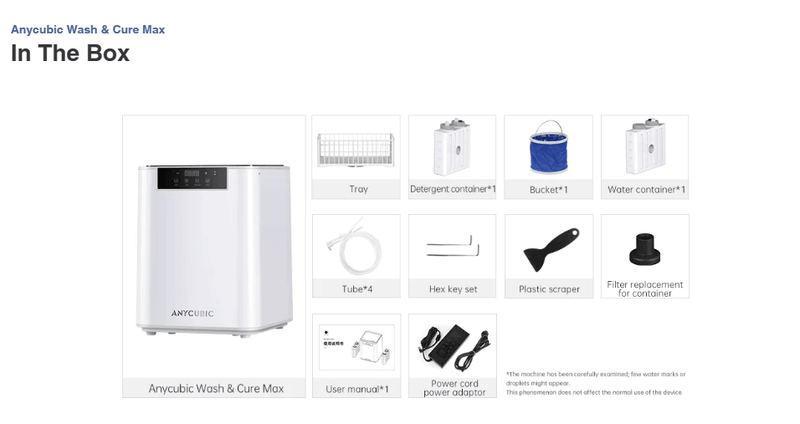 Anycubic Wash & Cure Max Machine with impressive Maximum Cleaning Size Alcohol-Efficient wash & cure machine