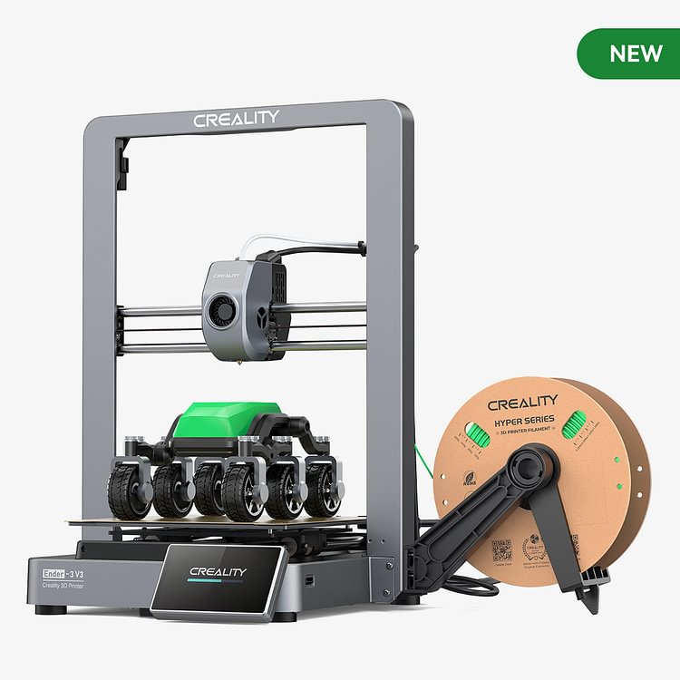 Creality Ender 3 V3 3D Printer Speedy 600mm/s CoreXZ with Stable New Metal Build, Dual-Gear Direct Extruder, Auto-Leveling, Intelligent Self-Check, Input Shaping with G-Sensor, 220 * 220 * 250mm