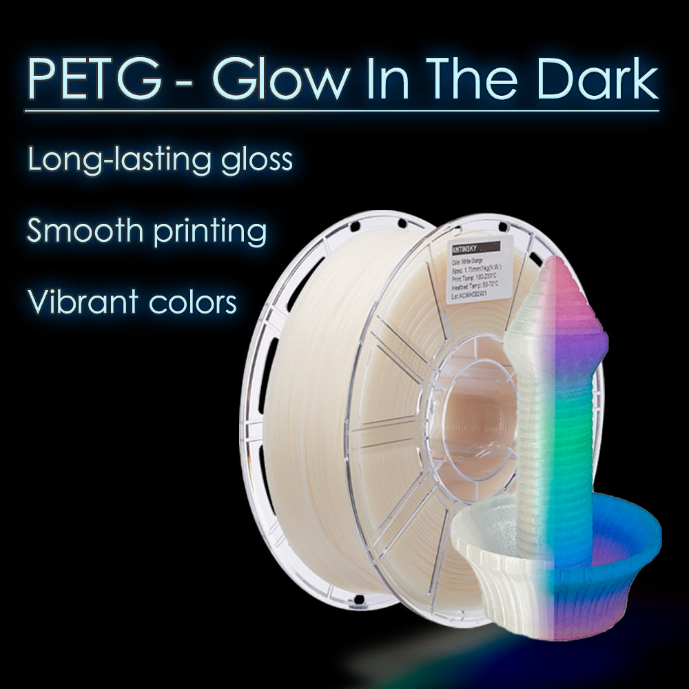 ANTINSKY PETG Glow In The Dark 3D Filament 1kg