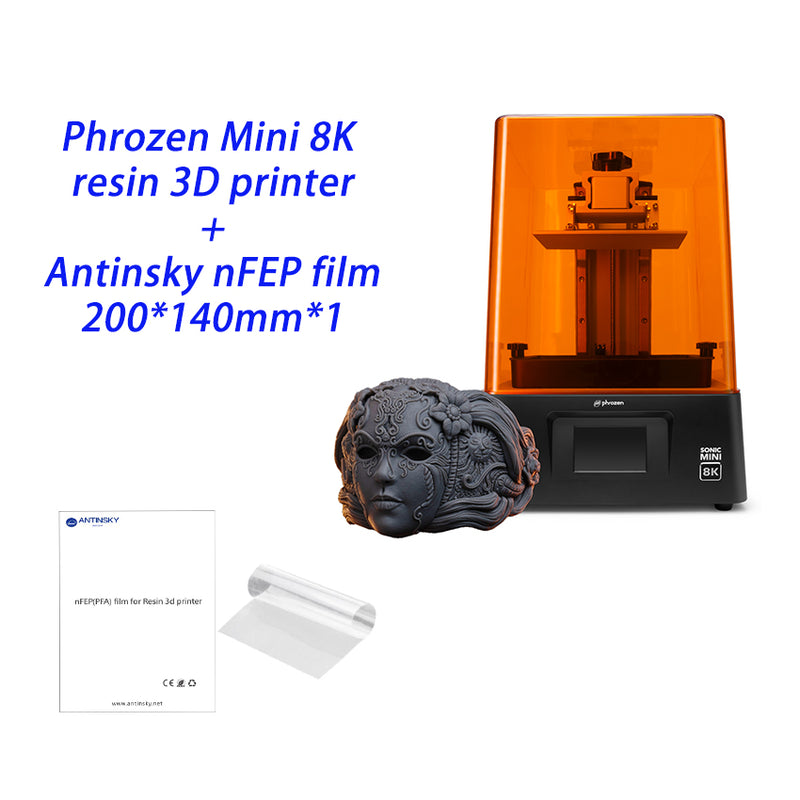 Phrozen Sonic mini 8K Resin 3D Printer and Antinsky nFEP Film 1 piece 200*140mm