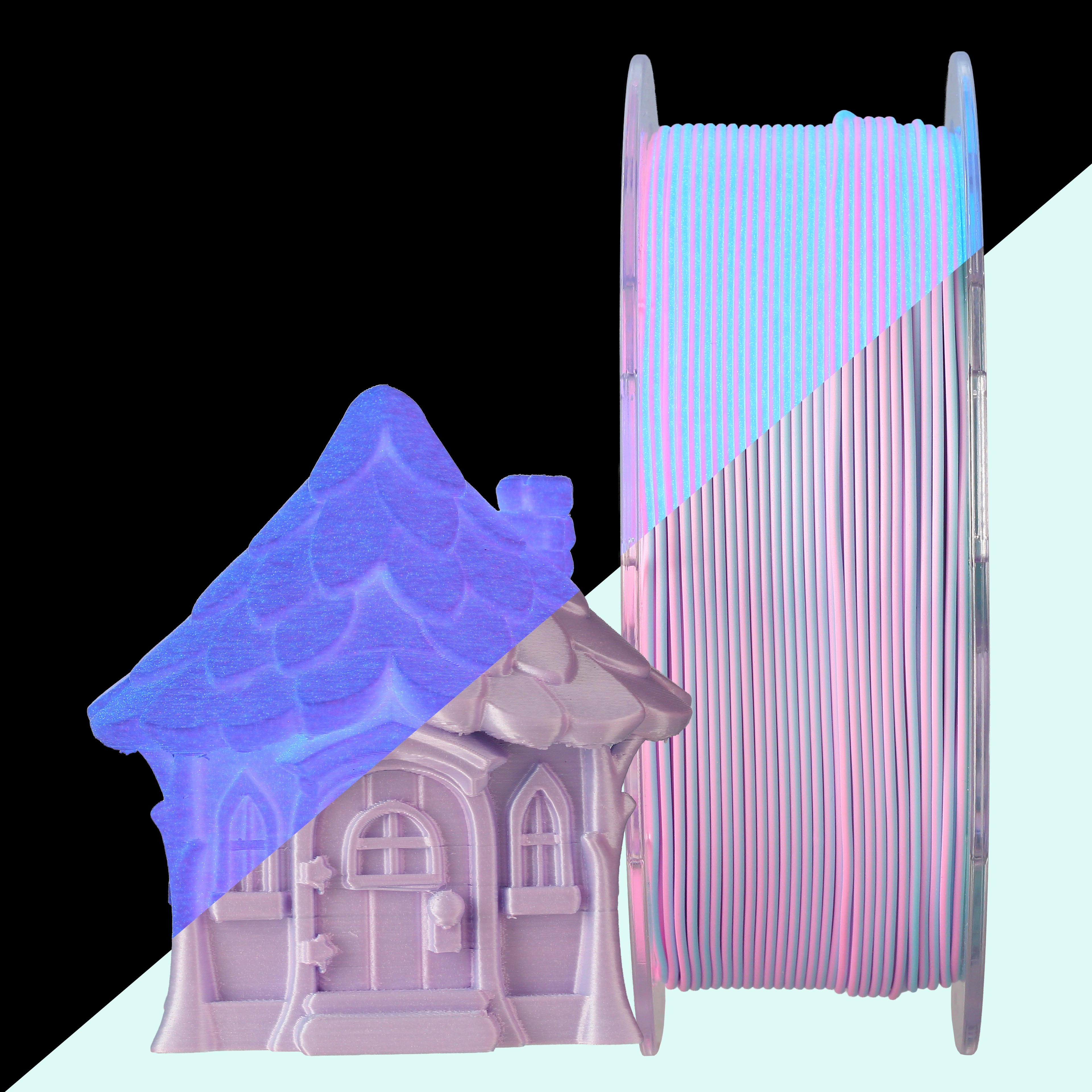 ANTINSKY PLA Silk Luminous 3D Filament 1.75mm Glow in The Dark 1kg Spool (2.2lbs), Dimensional Accuracy +/- 0.02 mm, Brilliant, Long-Lasting Glow, Fit Most 3D Printers