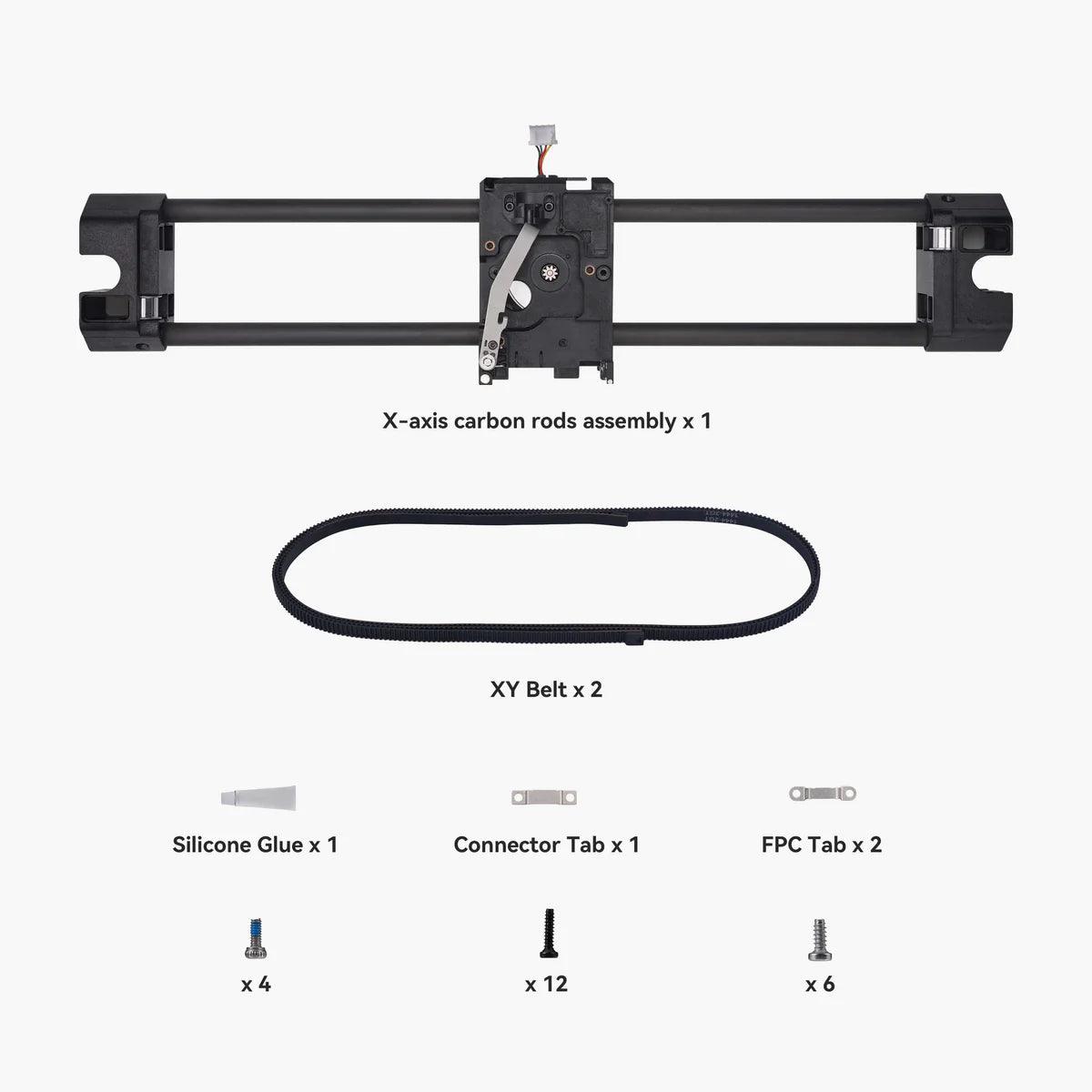 Bambu Lab X-Axis Carbon Rods Assembly for X1 Series, P1 Series - Antinsky3d