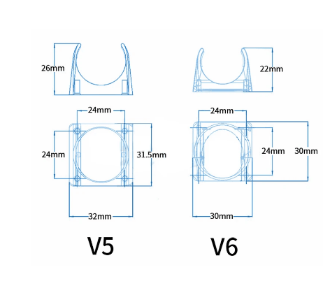 Promotion: E3D V6 24V Cooling Fan 5 pcs cable lenght 100mm, then JST XH 2.54-2P（without bracket） - Antinsky3d