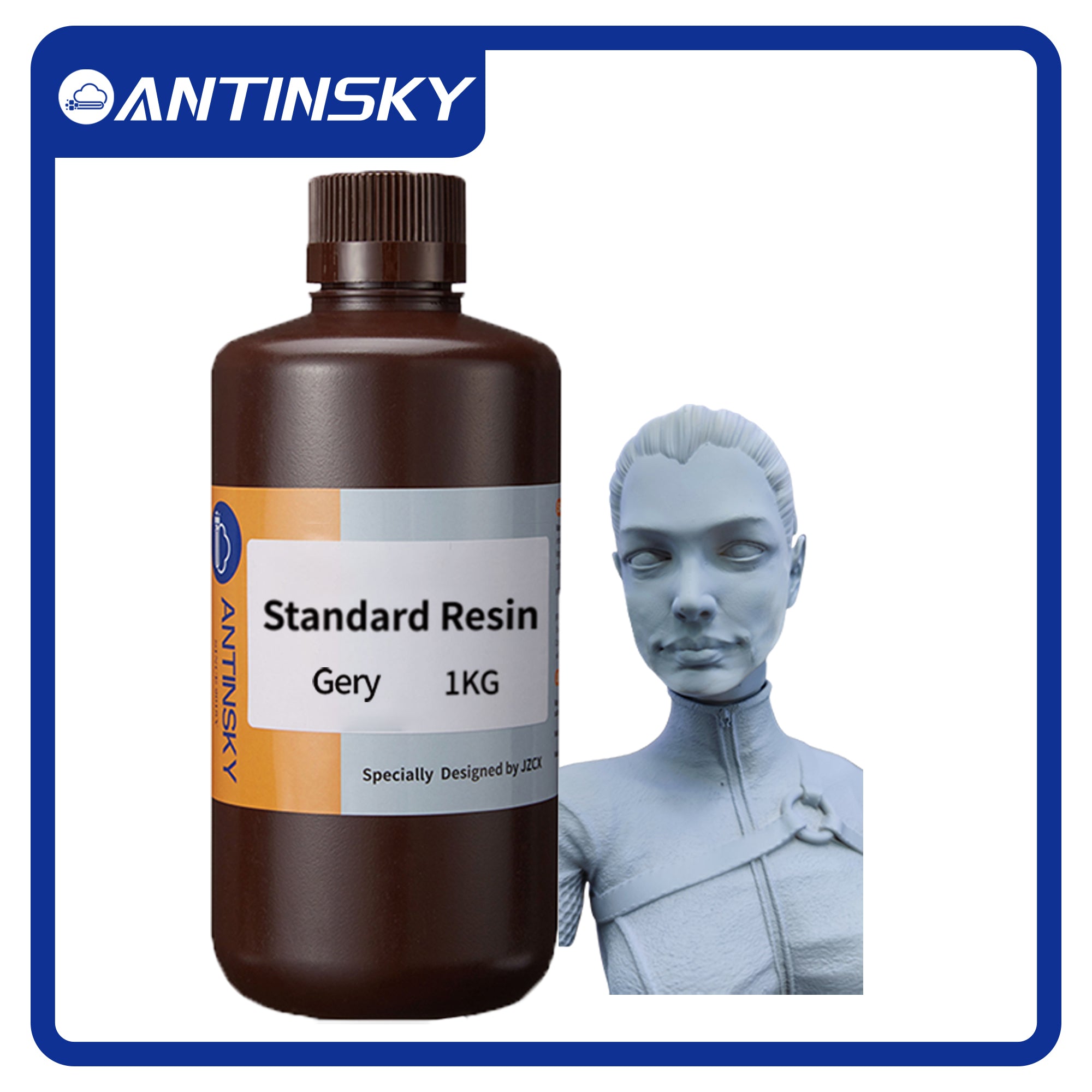 Antinsky Standard Resin 1KG White with High precision and excellent performance for 3D Printing resin