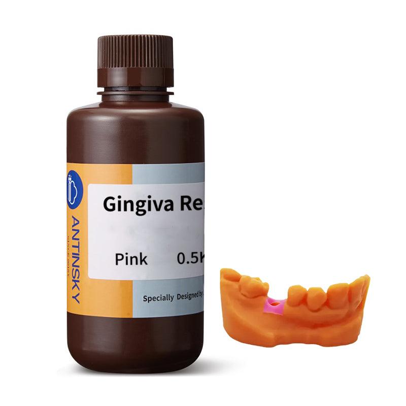 ESUN GM100 Gingiva Mask Resin 1KG with restorative tooth model materials to create 3D flexible gums resin - Antinsky3d