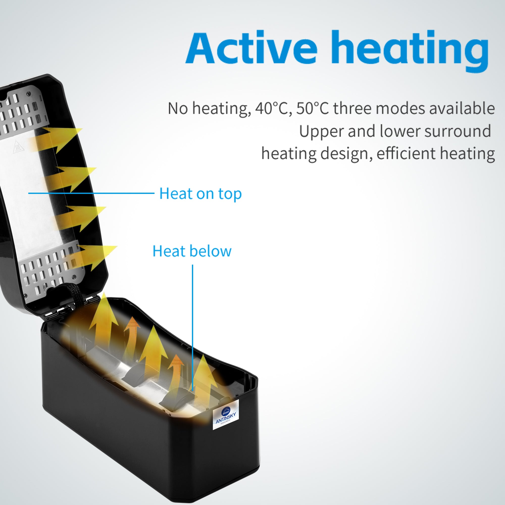 Antinsky HeatMixer-HM100 3D Printer Resin Mixer & Heating, No Heating Preheat 40 & 50 ℃ to Improve Printing Quality for 250g/500g/1kg LCD DLP SLA Resins Anycubic ELEGOO Phrozen SUNLU Siraya Tech