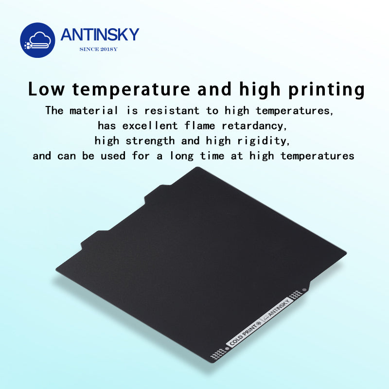 Antinsky Bambu Lab PEI Sheet Double Sided 184 x 184mm Flexible Magnetic Steel Sheet Easy to Remove Mold PEI Build Plate for Bambu Lab A1 Mini 3D Printers