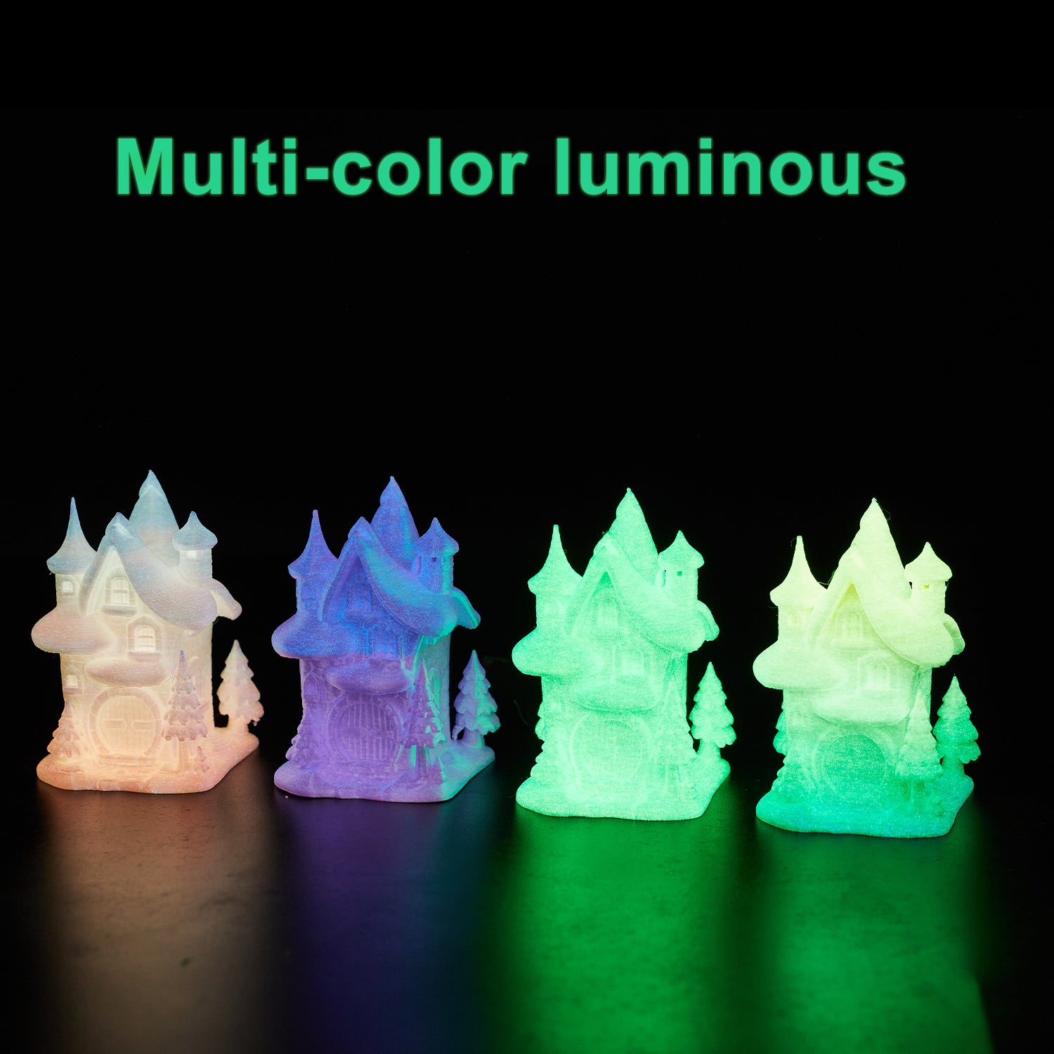 ANTINSKY PLA Silk Luminous 3D Filament 1.75mm Glow in The Dark 1kg Spool (2.2lbs), Dimensional Accuracy +/- 0.02 mm, Brilliant, Long-Lasting Glow, Fit Most 3D Printers