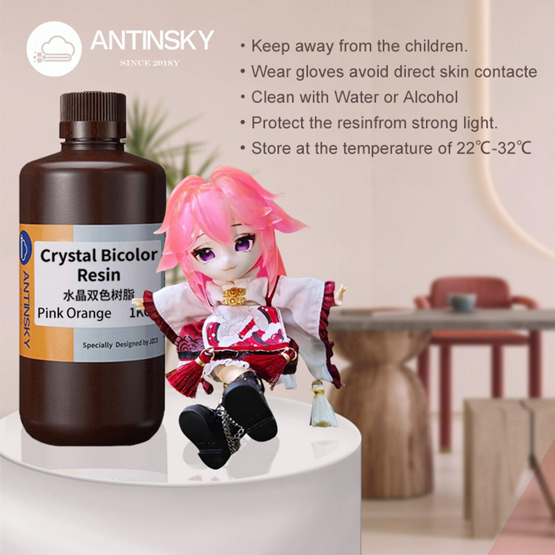 ANTINSKY Crystal Bicolor Resin 1KG