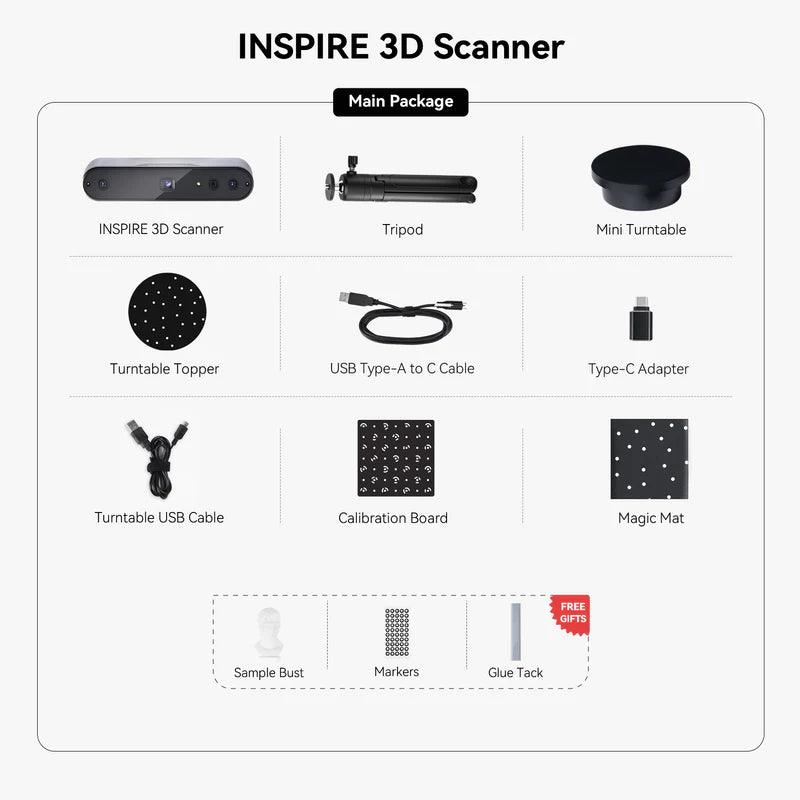 [Free 100 special marking points for 3D scanner]Revopoint INSPIRE 3D Scanner：User-friendly Cost-effective 3D Scanner for 3D Printing - Antinsky3d