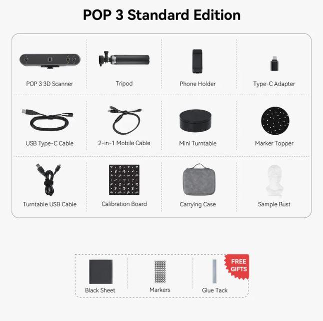 [Free 100 special marking points for 3D scanner]Revopoint POP 3: The Handheld 3D Scanner with Color Scans - Revopoint - Antinsky3d
