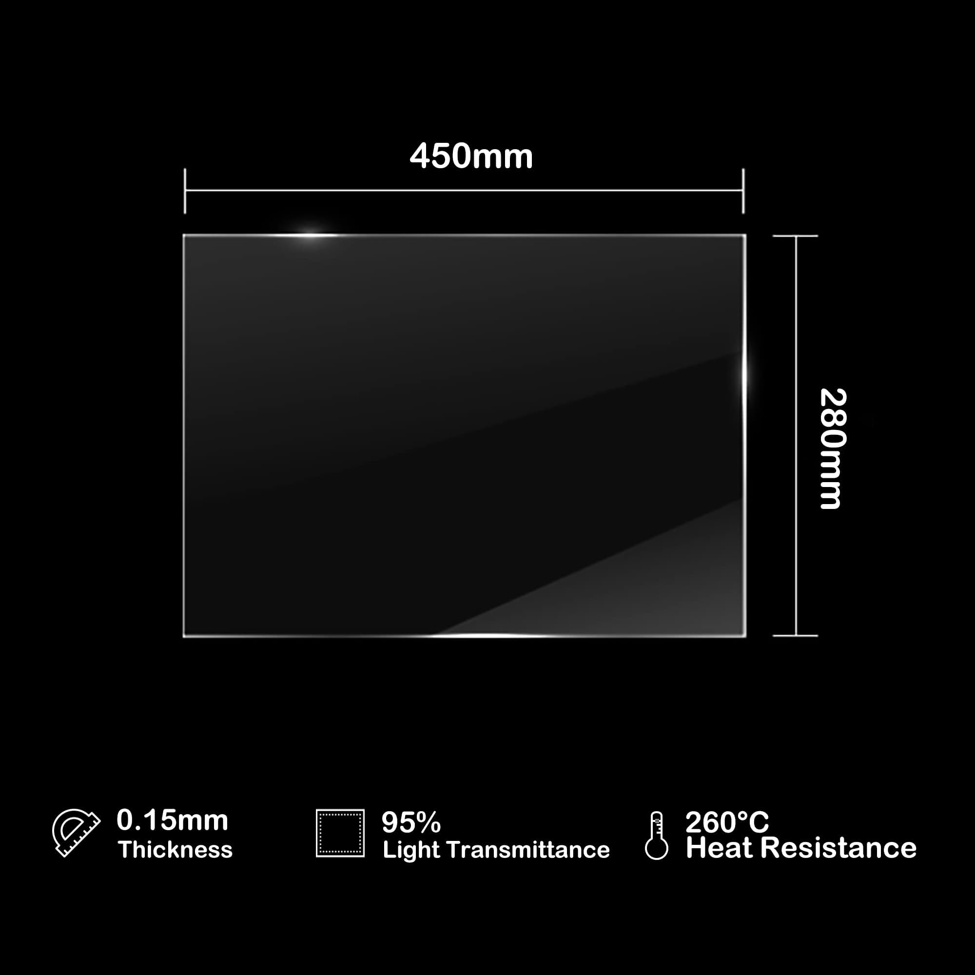 Antinsky nFEP PFA Release Film 280 * 450mm 1pc for Phrozen Sonic Mega 8k, Transform, Anycubic M3 MAX, Creality HALOT MAGE PRO etc. Better Durability Best for Large Resin 3D Printer Upgraded from FEP