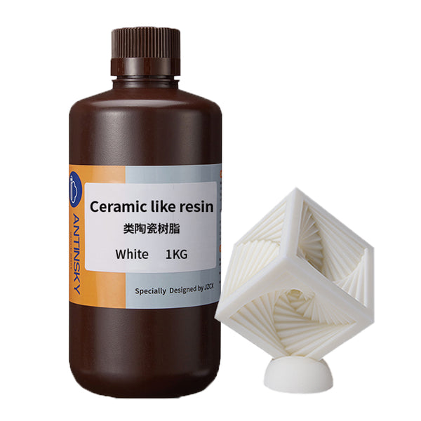 Antinsky Ceramic like resin White 1KG for DLP LCD resin 3d printer with high temperature resistance