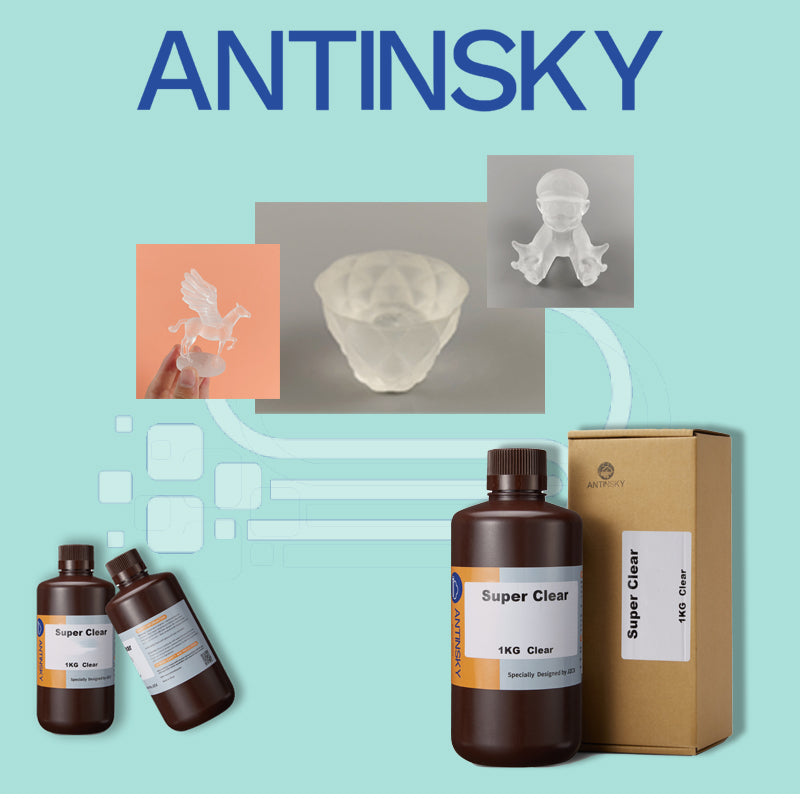Antinsky Super Clear UV Resin with 405nm and Low shrinkage resin for DLP LCD 3d printer Resin