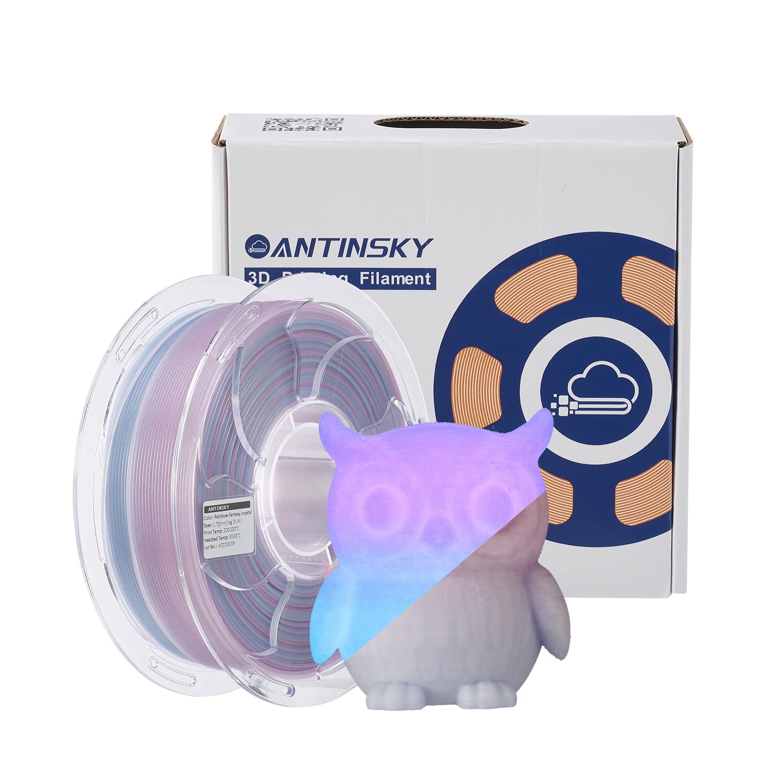 ANTINSKY PLA Luminous 3D Filament 1.75mm Glow in The Dark 1kg Spool (2.2lbs), Dimensional Accuracy +/- 0.02 mm, Brilliant, Long-Lasting Glow, Fit Most 3D Printers